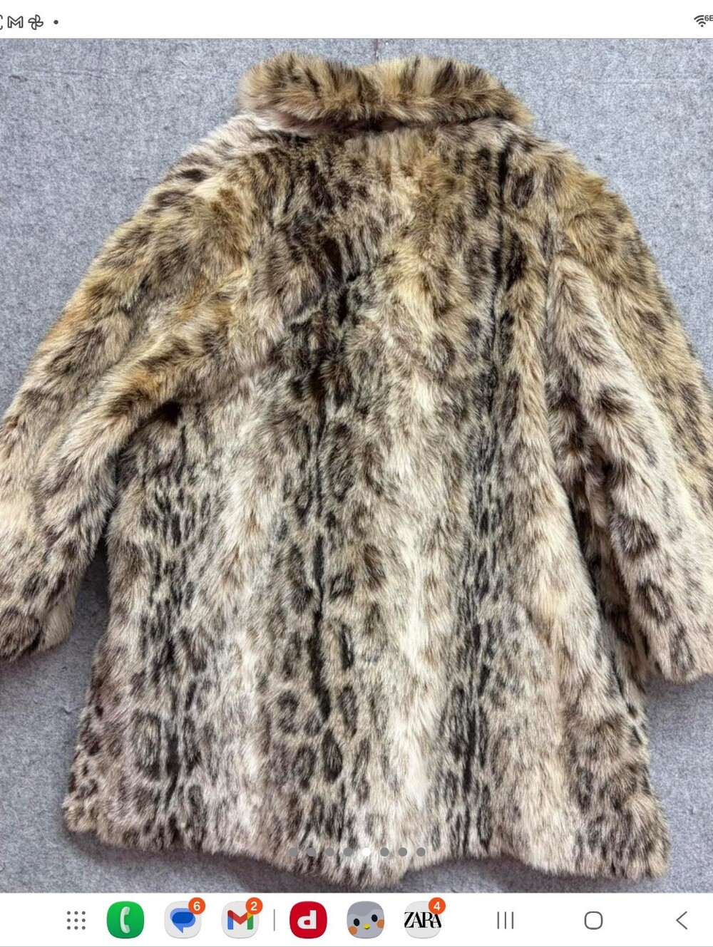 Vintage Azzurri Leopard-Print Faux Fur Teddy Coat in Brown and Cream Tones - Picture 3 of 6